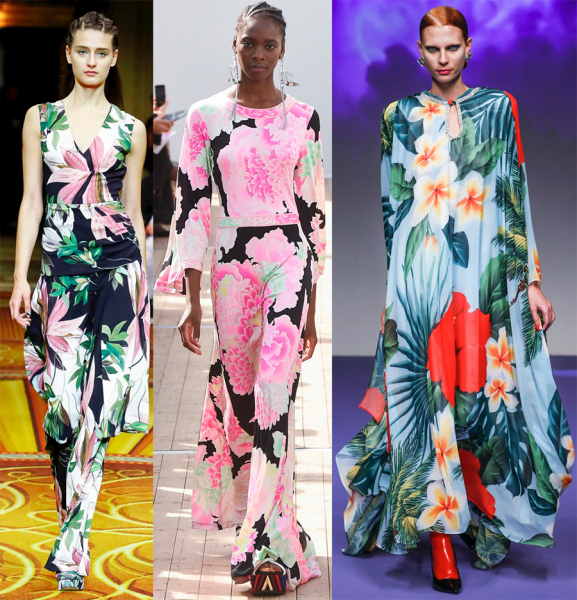 Цветочный принт на платьях и модные тренды 2019