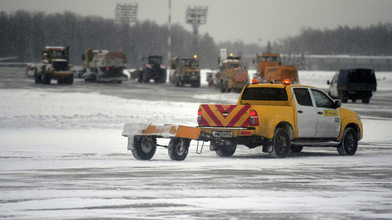 В аэропортах Москвы из-за снегопада задержали или отменили более 30 рейсов