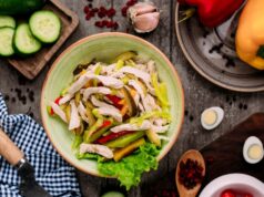 Рецепт салата удон с курицей