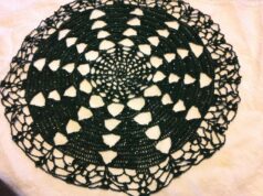 Овальный коврик крючком: схема и описание