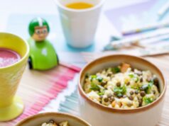 Рыбный салат с горошком